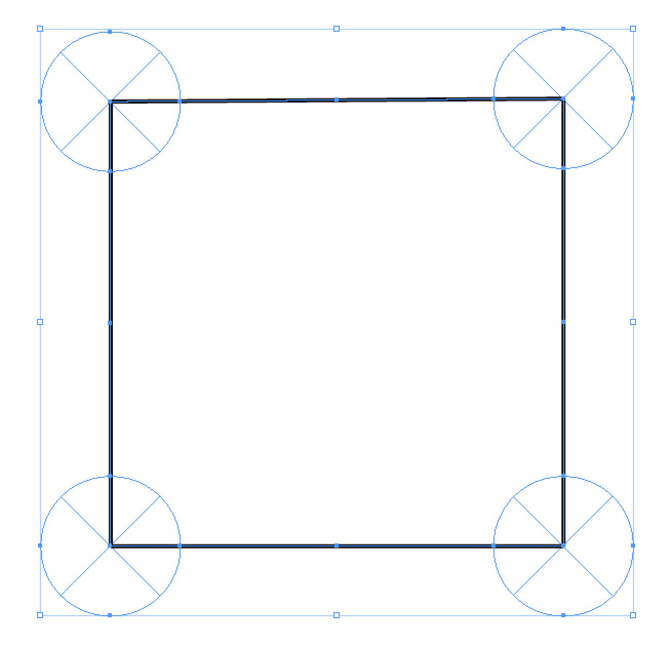InDesign Skript: Die Mittelpunkte von Objekten mit einer Linie verbinden